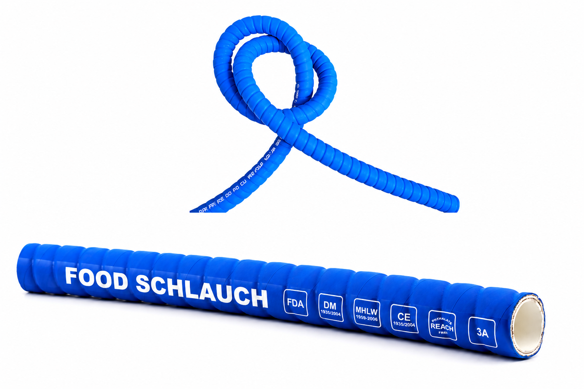 Food Schlauch Saug- und Druckschlauch FDA – WP/BP 10/30 bar – 40°C bis +120°C