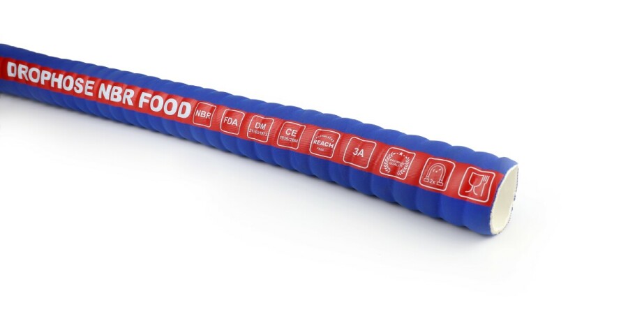 Milchschlauch NBR/EPDM -20°C/+90°C (+130° MAX. 30 MIN) -20 Innen-Ø19 bis 102mm