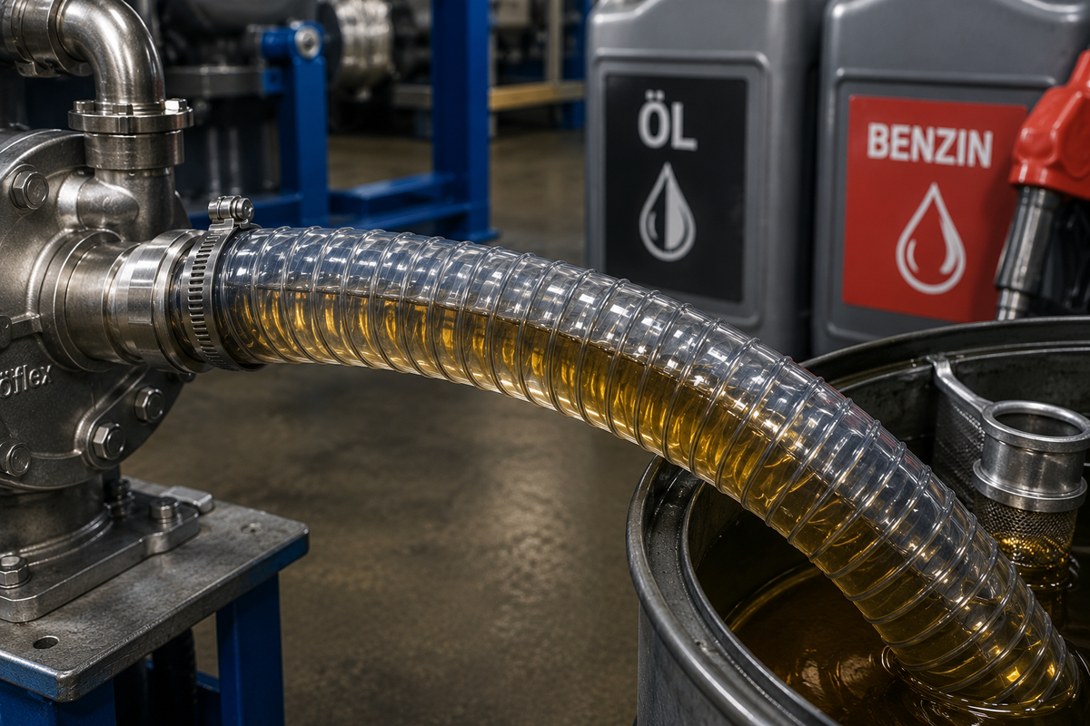 PU Saug- und Druckschlauch Stahlspirale Ø8 bis 25mm