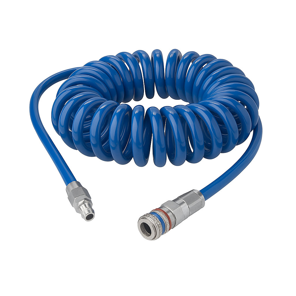 PU Spiralschlauch mit Schnellkupplung