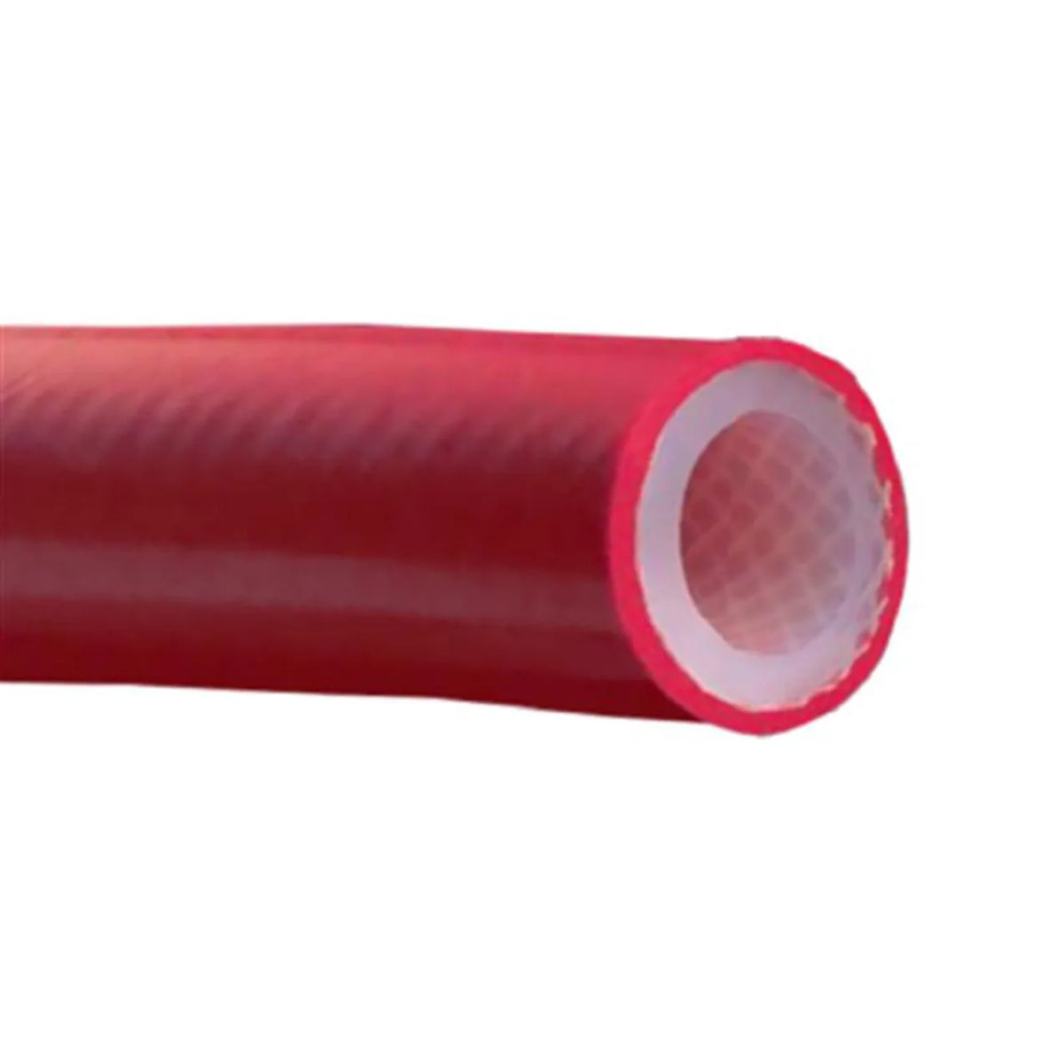 Silkonschlauch mit Textil verstärkt rot Silikon FDA -60C/+140°C Innen Ø6 bis 13mm