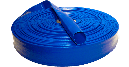 Flat water hose-PVC/PVC-WP/BP 7/30 BAR -10°C/+60°C inside Ø25 to 250mm